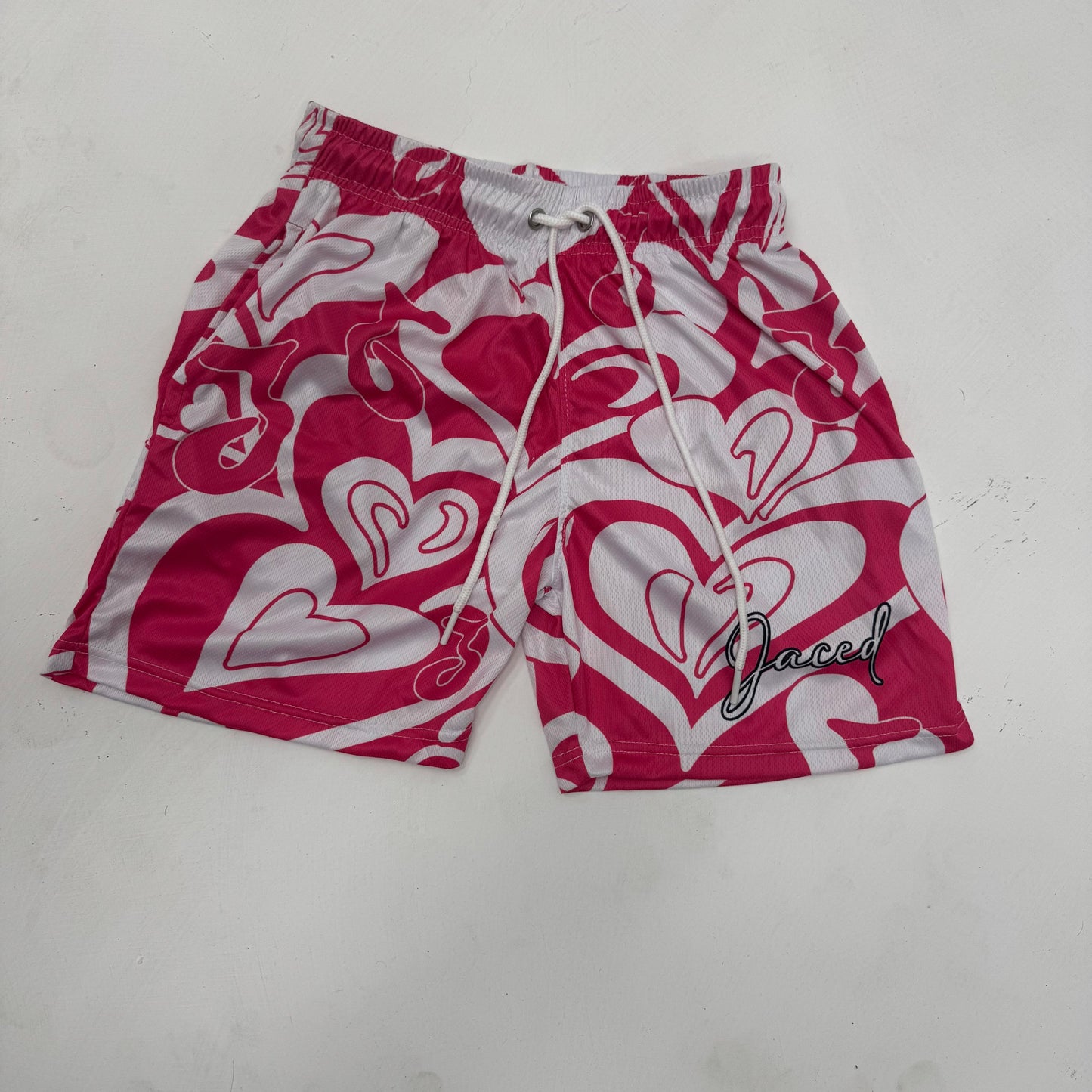 Small Hole Mesh Shorts With Sublimation Print