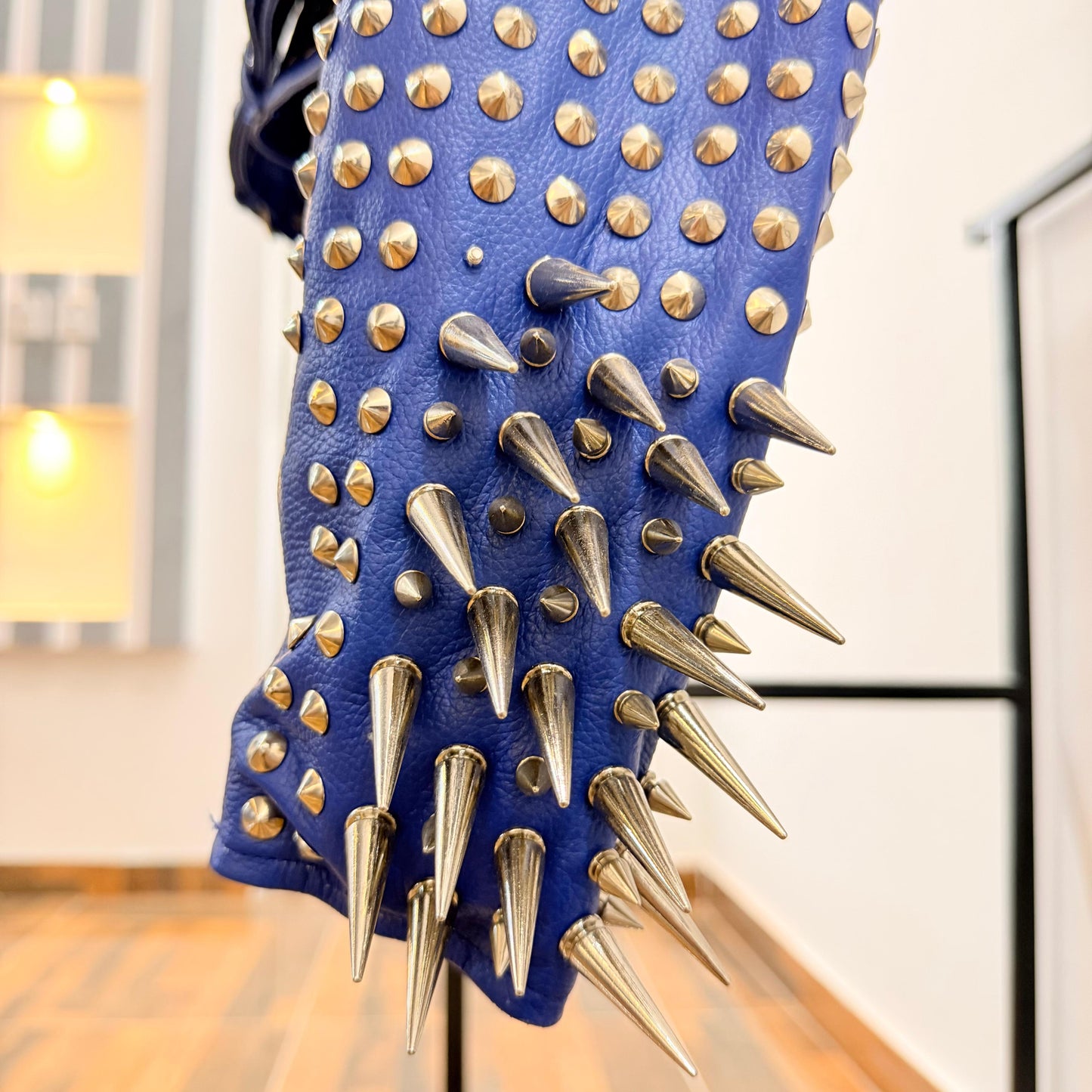 Biker Leather Fashion Jacket With Spikes