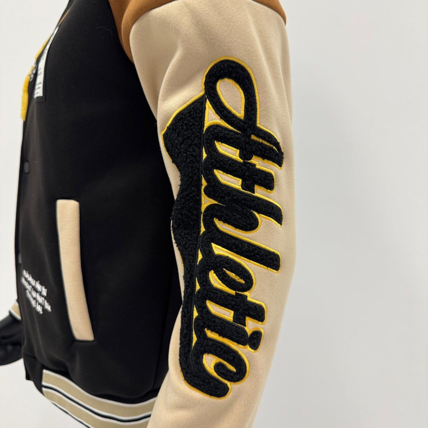 Cotton Fleece Chenille Embroidered Varsity Jacket