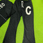 Rhinestones Cutted Bottom Hoodies and Pants
