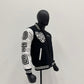 Wool Leather Sleeves Embroidered Varsity Jacket