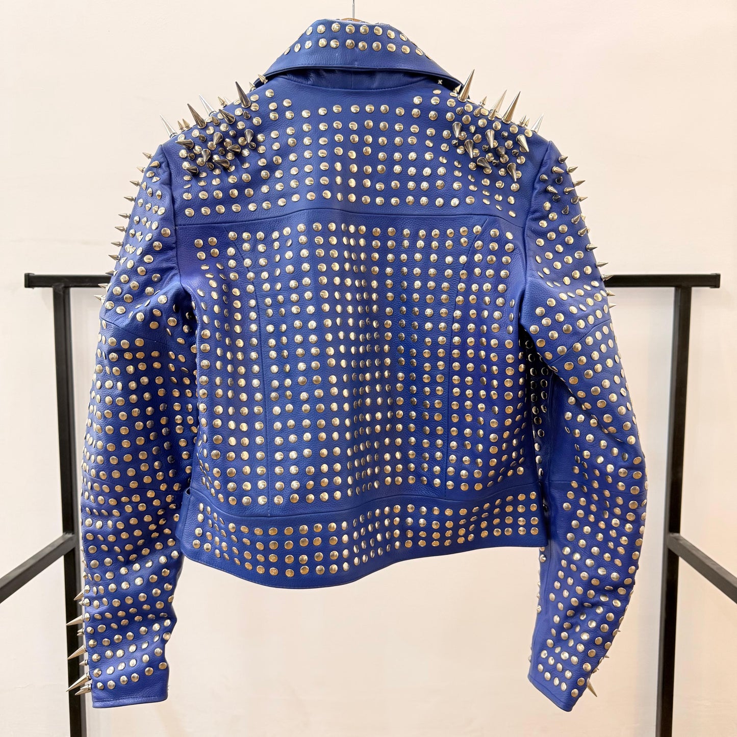 Biker Leather Fashion Jacket With Spikes