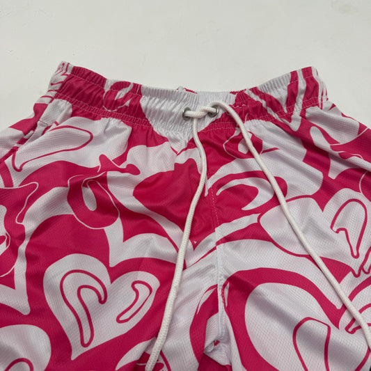 Small Hole Mesh Shorts With Sublimation Print