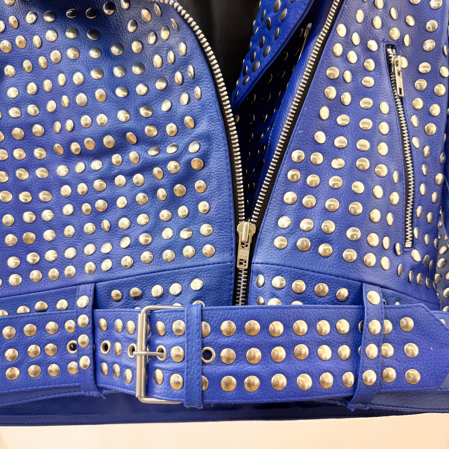 Biker Leather Fashion Jacket With Spikes