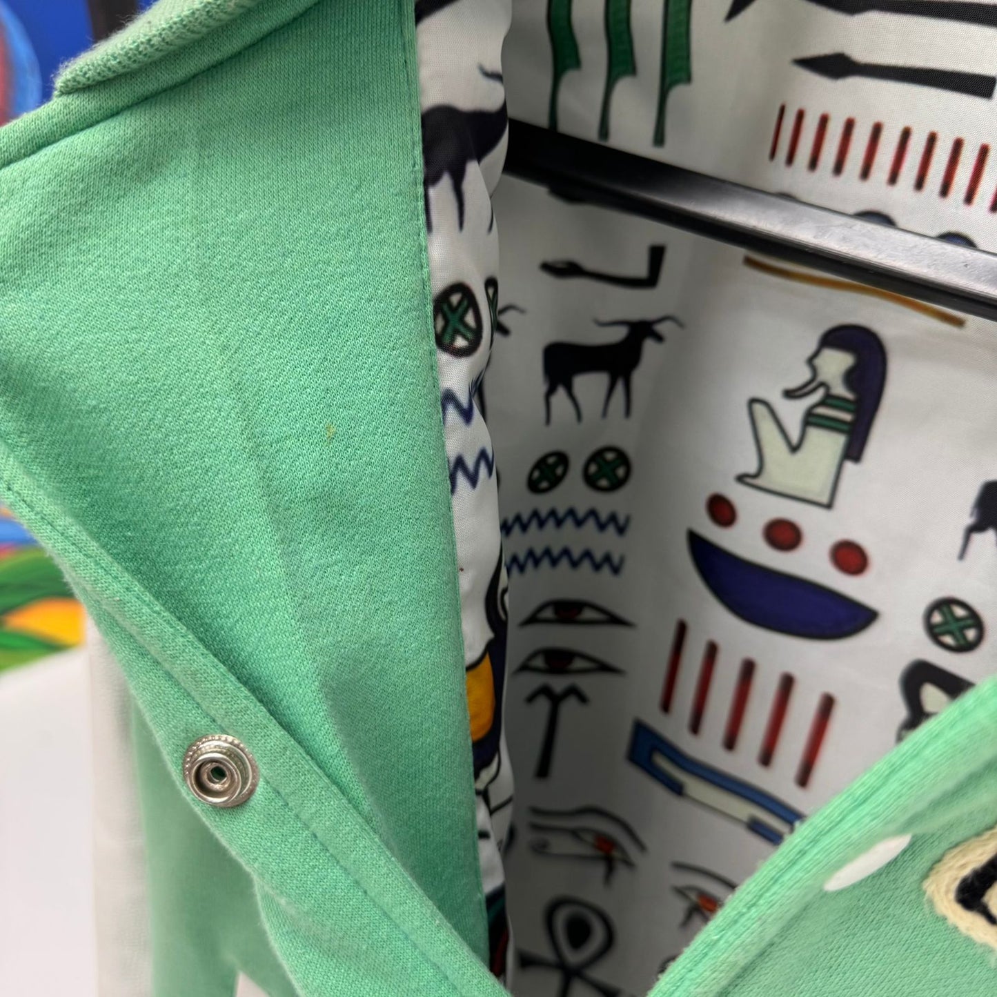 Wool Leather Sleeves Embroidery & Chenille Patch Work Varsity Jacket