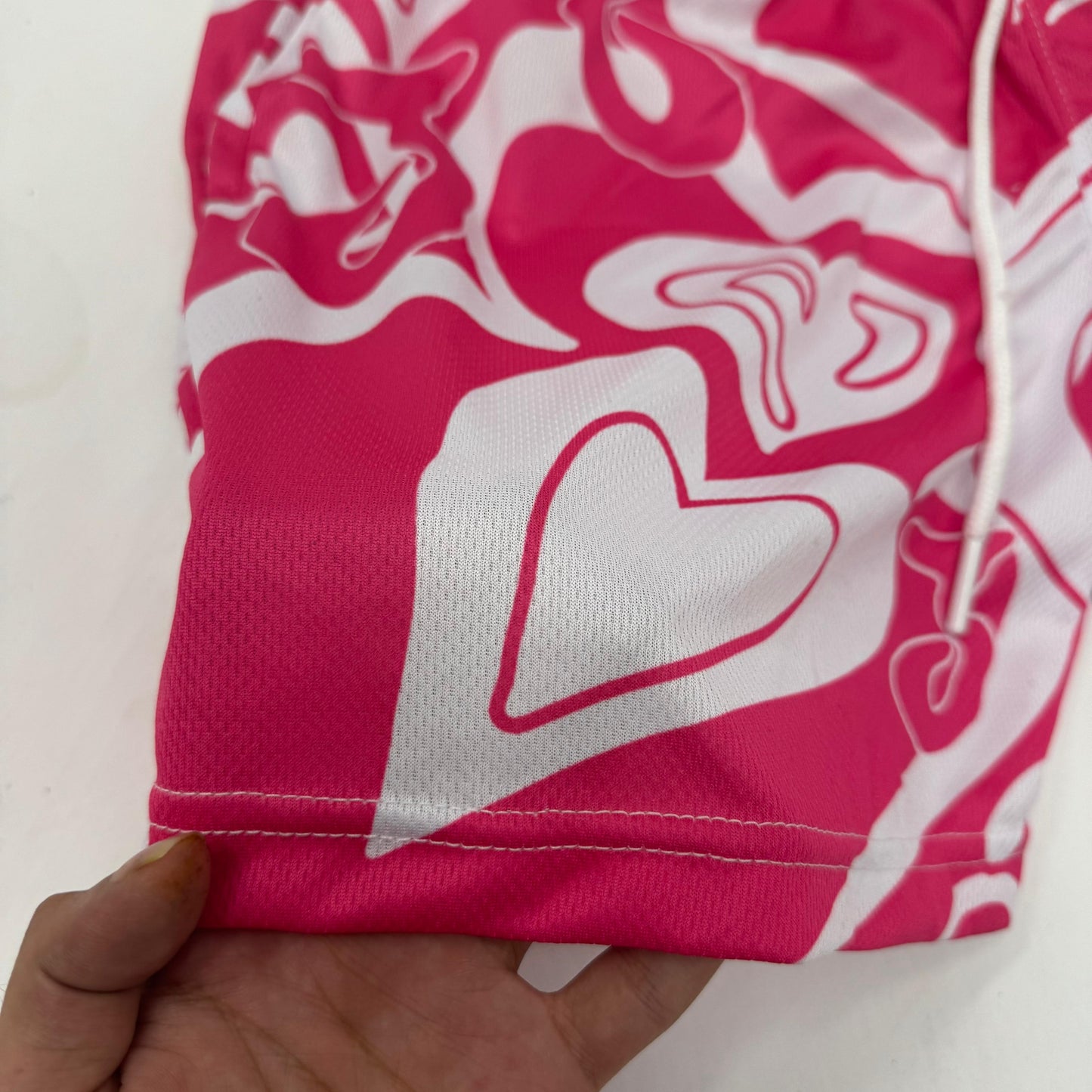 Small Hole Mesh Shorts With Sublimation Print