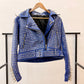 Biker Leather Fashion Jacket With Spikes
