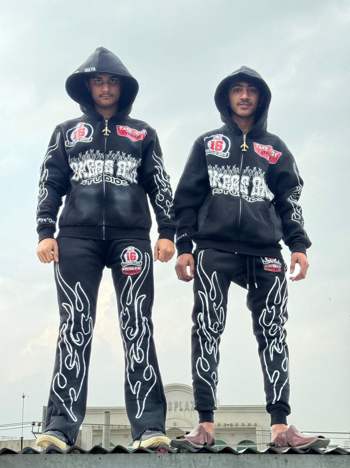 Fully Screen printed Acid Wash Sweat Suits