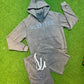 Mineral Wash Zip up Hoodies & Shorts Set