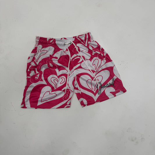 Small Hole Mesh Shorts With Sublimation Print