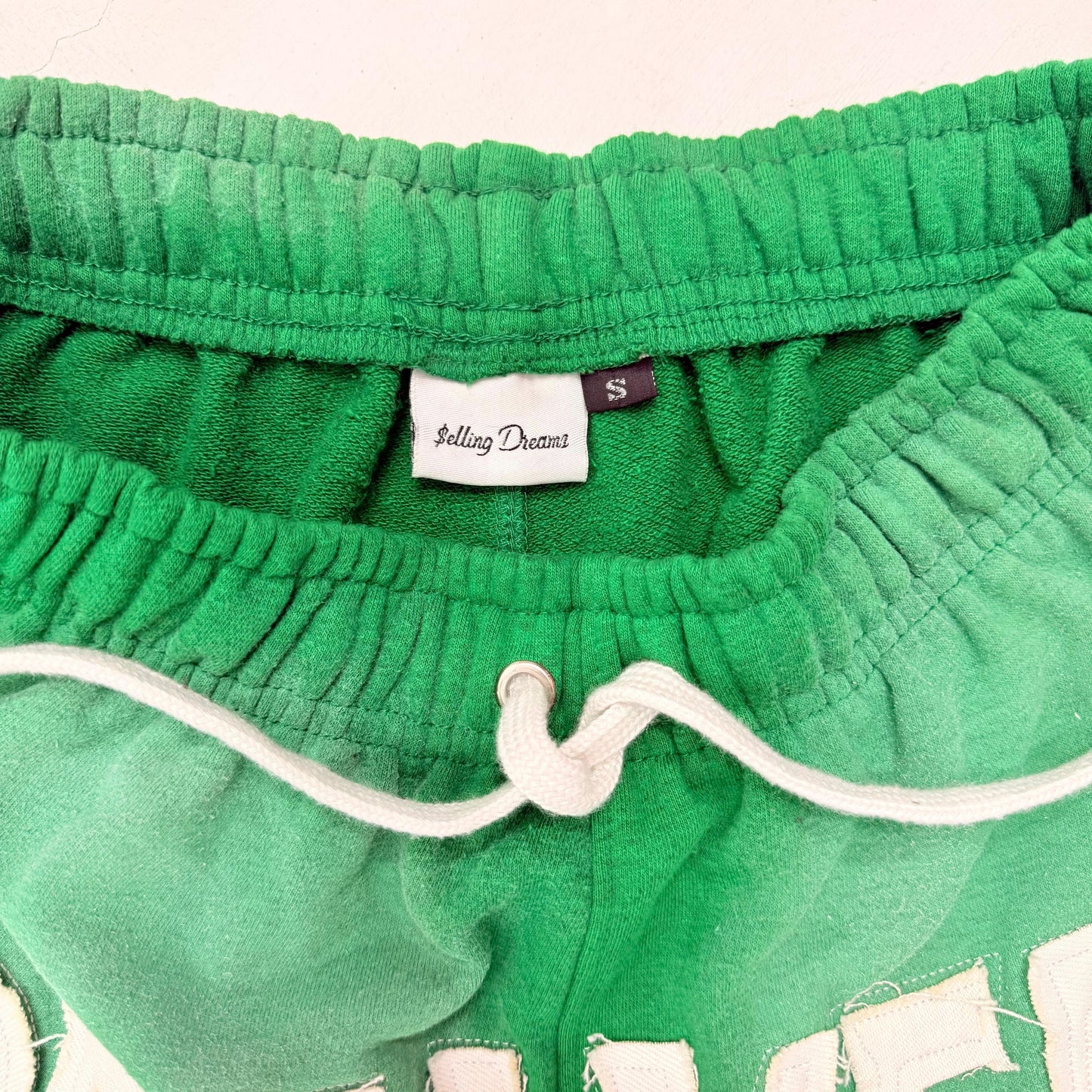 Cotton Distress Shorts With Rhinestones