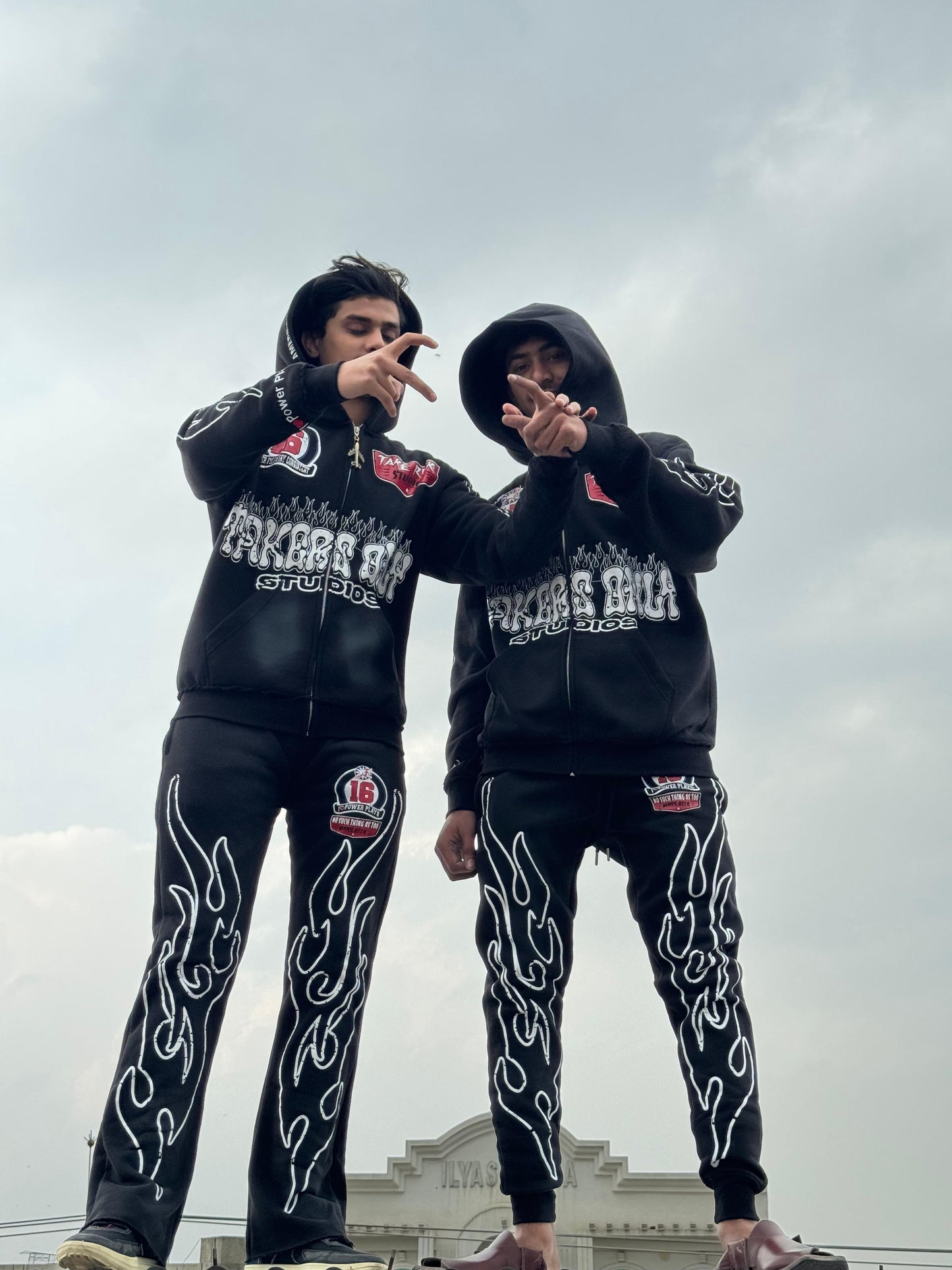 Fully Screen printed Acid Wash Sweat Suits