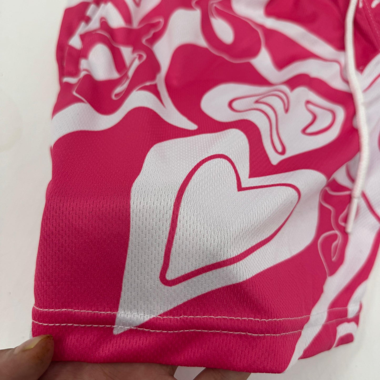 Small Hole Mesh Shorts With Sublimation Print