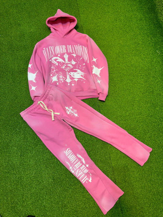 Sundried Cotton Sweat Suits / Flare Pants & Hoodie