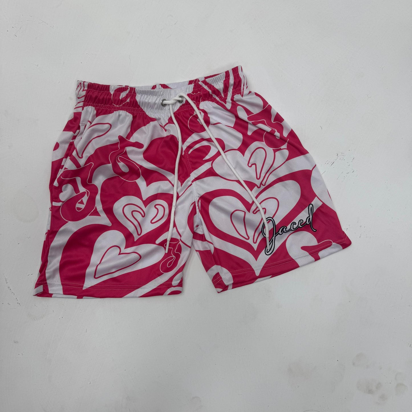Small Hole Mesh Shorts With Sublimation Print