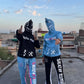 6 Panel Flare Pants With Full Phase Zip Up Hoodie Sweat Suits